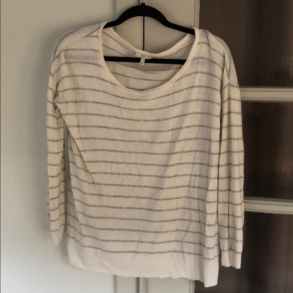 Joie Gray Stipred Sweater